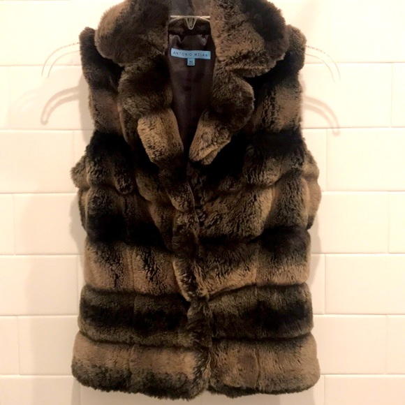 Antonio Melani Jackets \u0026 Coats | Antonio Melani Faux Fur Ombr Vest - Beautiful! | Color: Brown/Tan | Size: Xs | Eep16's Closet